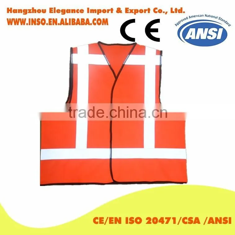 High Visibility Reflective Safety Vest ISO EN20471 Class 2 Waistcoat with reflector