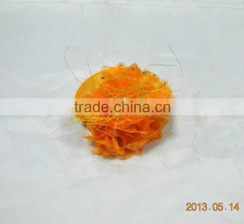 UK/EU factory supply decorated lady's sinamay hair fascinator