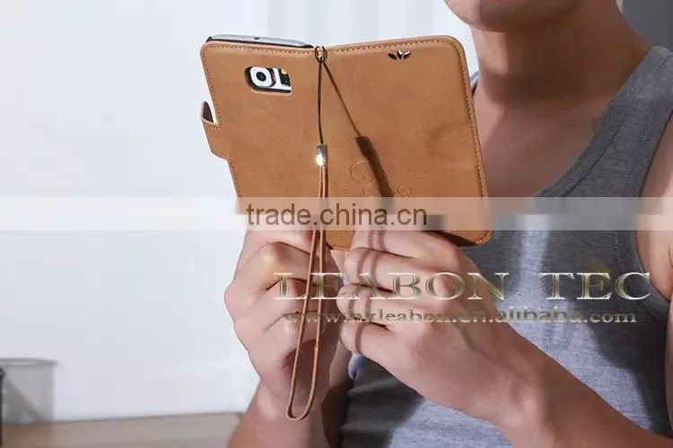 new for samsung galaxy s6 edge case with card slot book wallet flip leather case cover, wallet case for samsung galaxy s6 edge