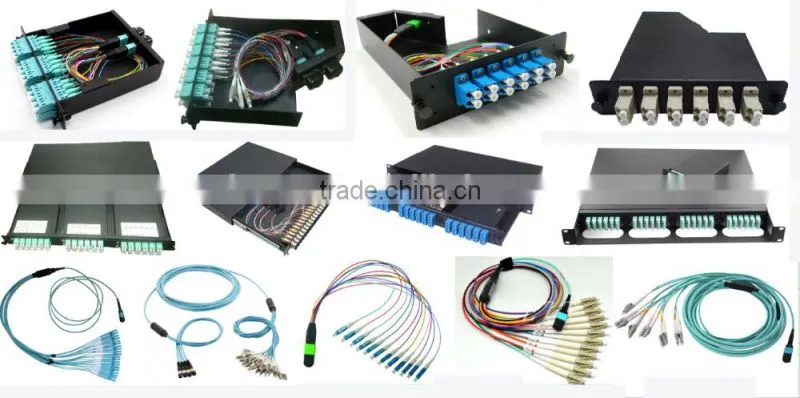 Rack Mounted FTTX 19' MPO Fiber optic Patch Panel with 48ports MPO - SC Cassettes