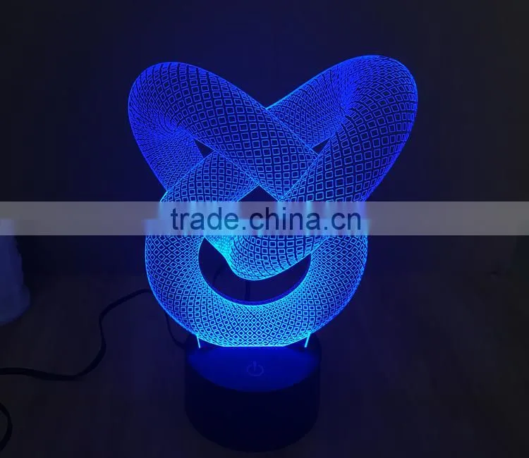 Color Changing 3D Twist Knot LED Night Lamp