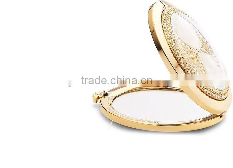 Fashion hot sale shell cosmetic foldable mirror