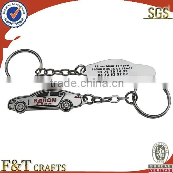 Custom antique copper plated high quality embossed logo keychain