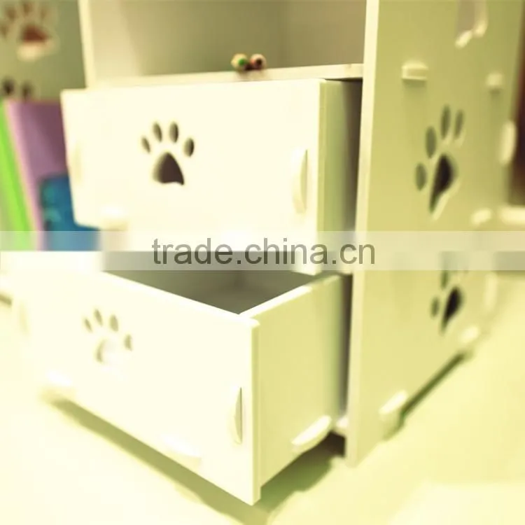 Durable waterproof diy plastic desk storage drawer organizer