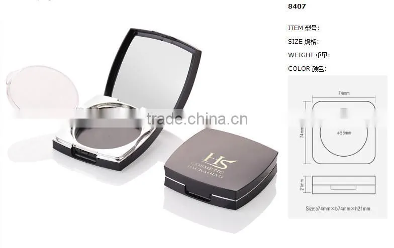 custom cosmetic square powder compact