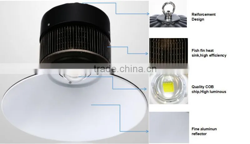 Pendant aluminum black 100W LED high bay light for gymnasium