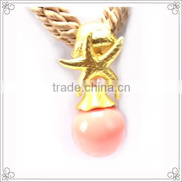 Green Cord Vintage Alloy Resin Jewelry Necklaces For Unisex