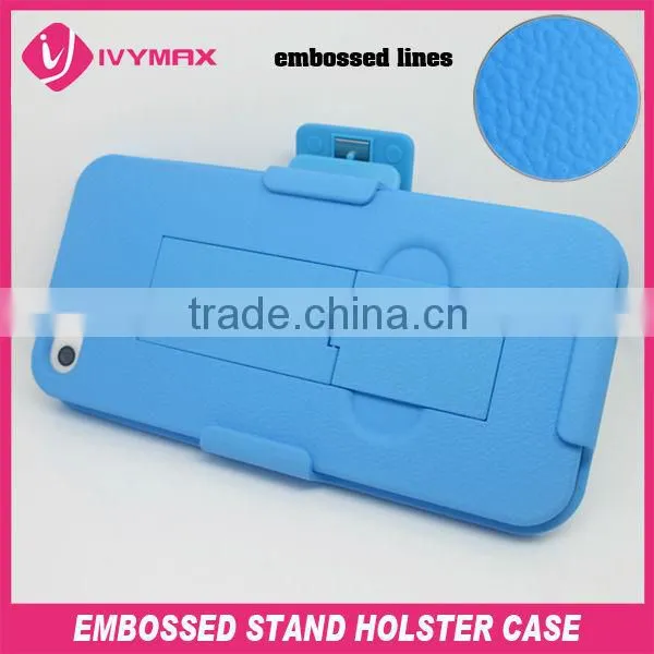 newest embossed kickstand hard case for iphone 5 crystal case