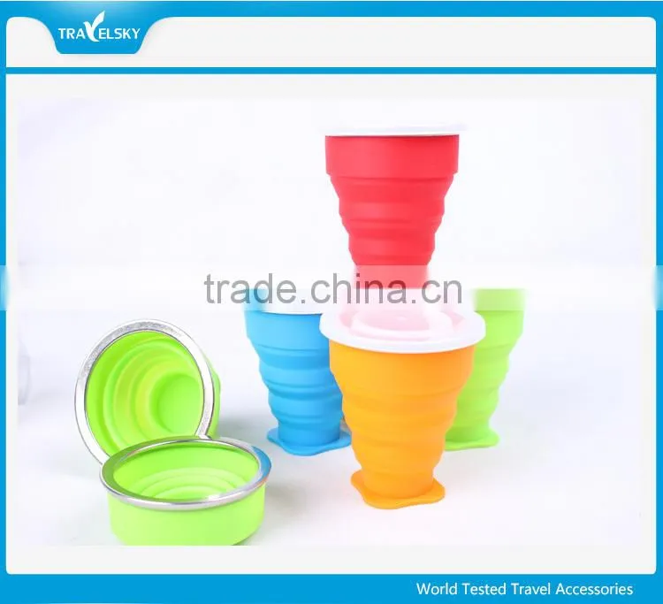 Drinkware portable silicone foldable cup for travel