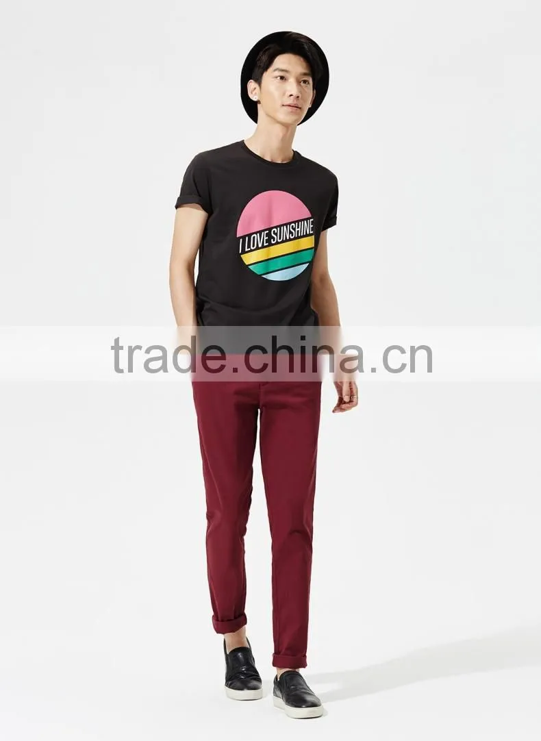 mens fashion cotton spendex leisure pants