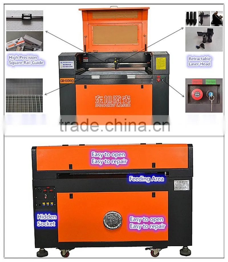 900*600mm standard configuration paper laser cutting machine