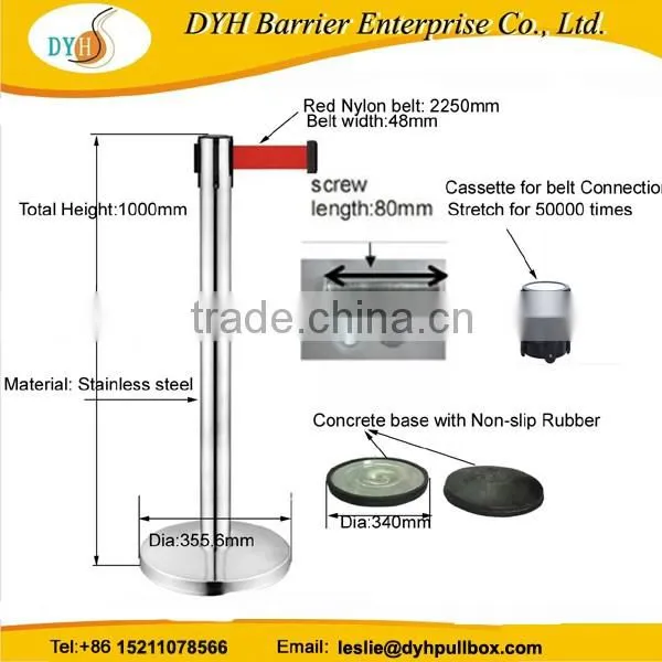 2m retractable stanchion