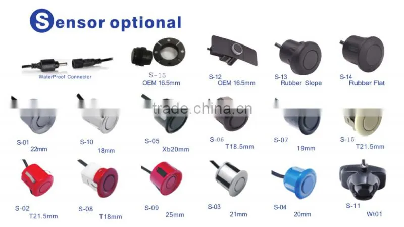 Car accessories Visible LED display rear parking sensor with 0.3~0.5 detection