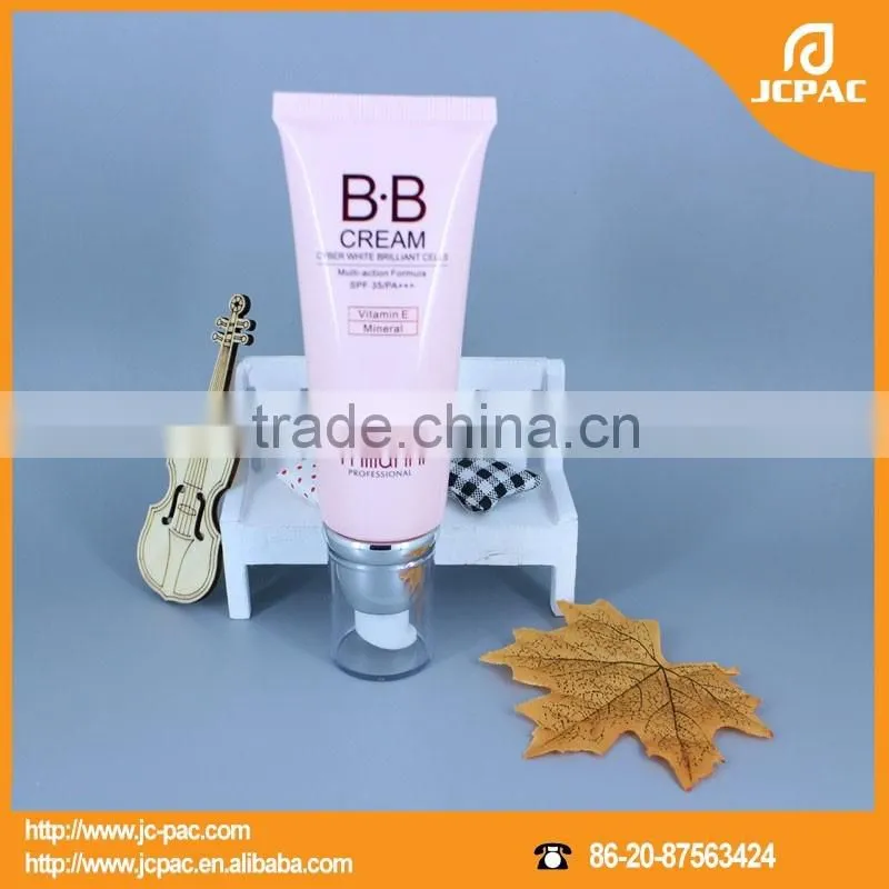 50 ml Pink Pump Cream Tube, Cosmetic Tube with Airless Pump