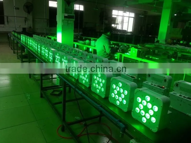 12*15w quad led par light 12*15w rgbwa 5-in-1 high power led flat par can slim par led