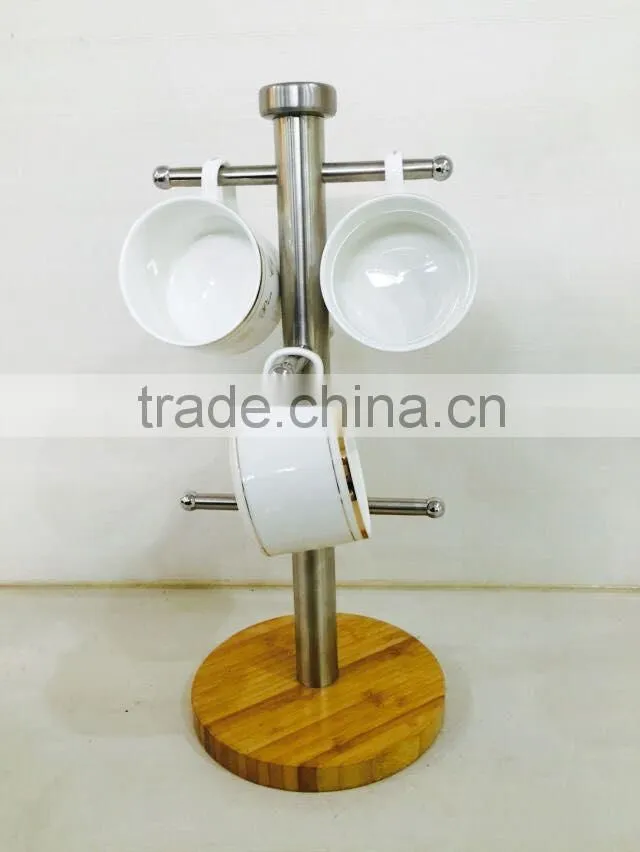 wooden stainless steel tumber holder