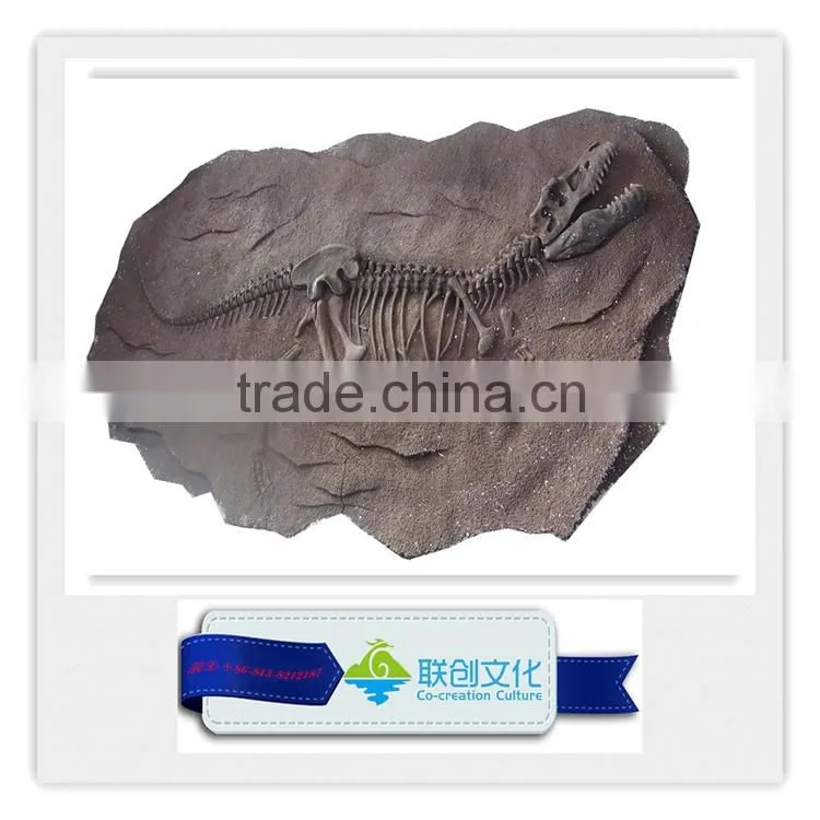Park decoration artificial life size dinosaur bones