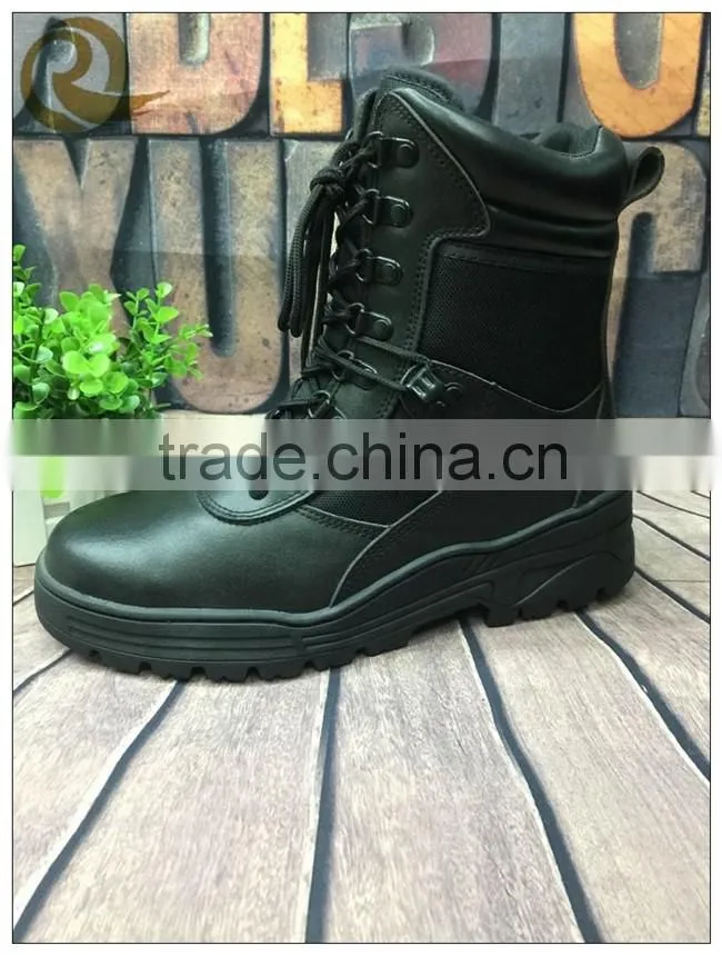Wholesale leather black army military combat tactical boots