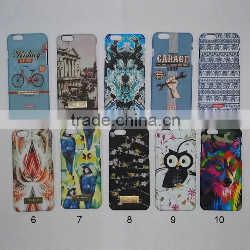 OEM cute pattern custom design case for iphone, pattern designer hard back case for mobile phone