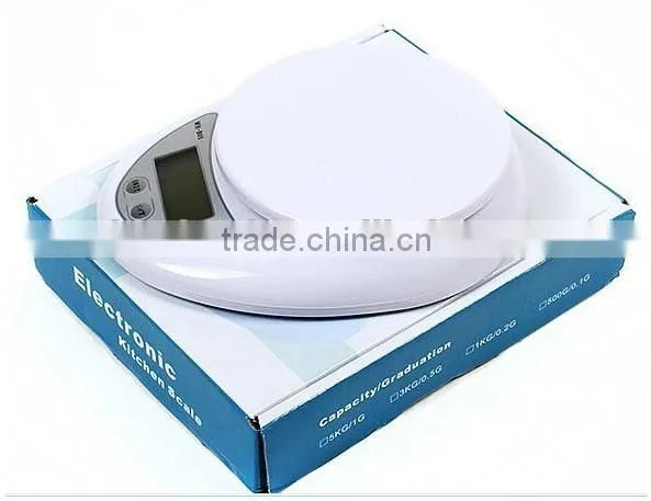 Electrical kitchen scale for food weighting measure 5kg