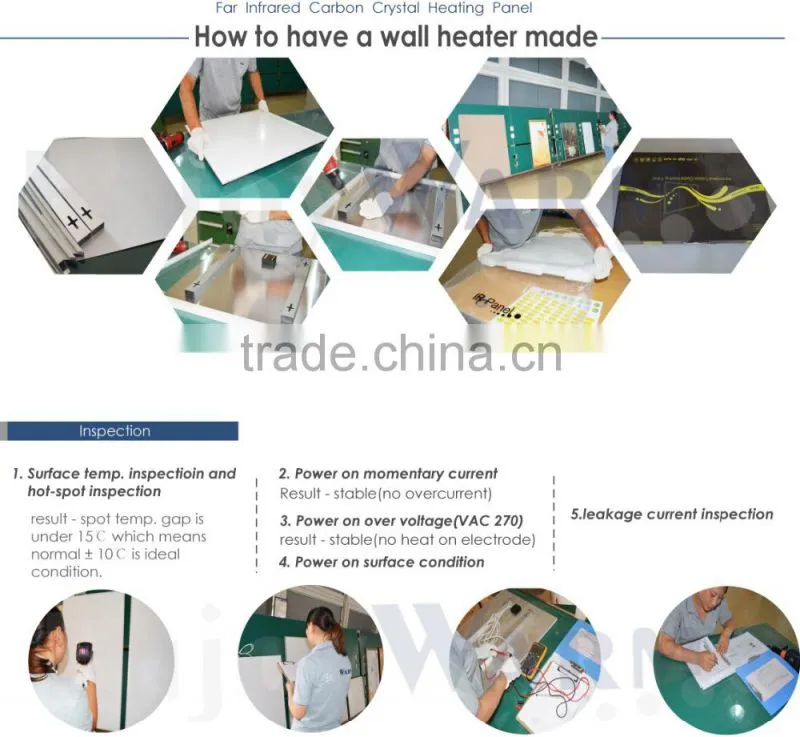 Manufacturer 2016 new electrical heater infrared wall heater for different power 360w/600w/720w/960w/1200w