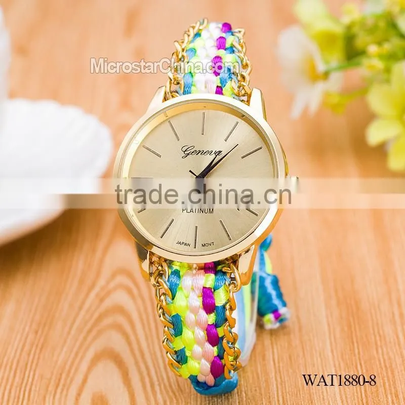 Elastic knitting watch chain casual watch price