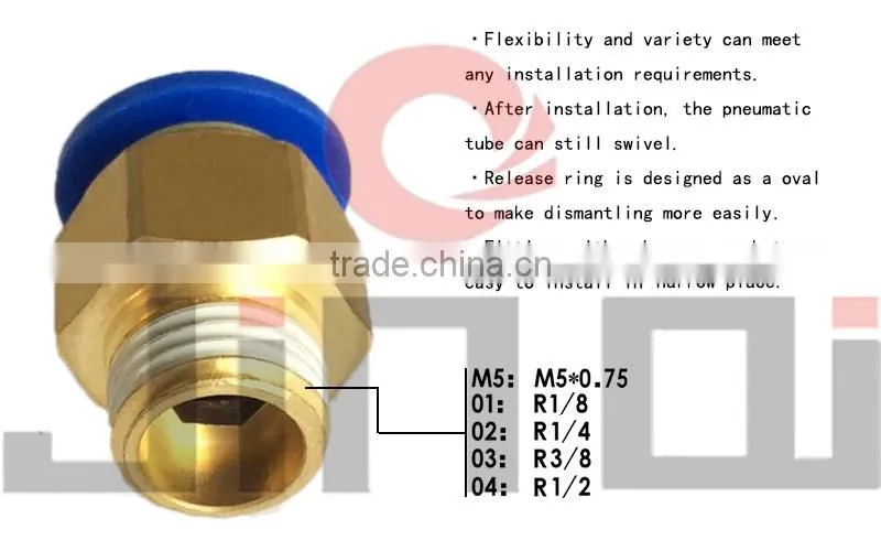 shipping from china one touch union straight compressed fitting