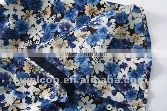 Hawaiian latest brand design Italian style 100% cotton slim fit casual trendy fashion short sleeve men printing shirt