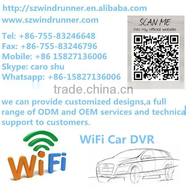 IOS, Android system with WIFI device Car dvr Rearview Reserving Camera