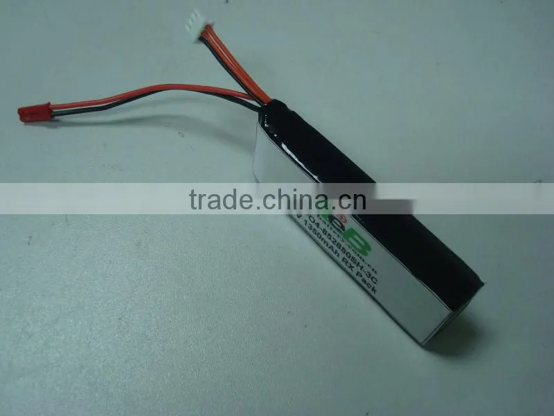RC lifepo4 battery pack 6.6V1350mAh 2S 3C 852880