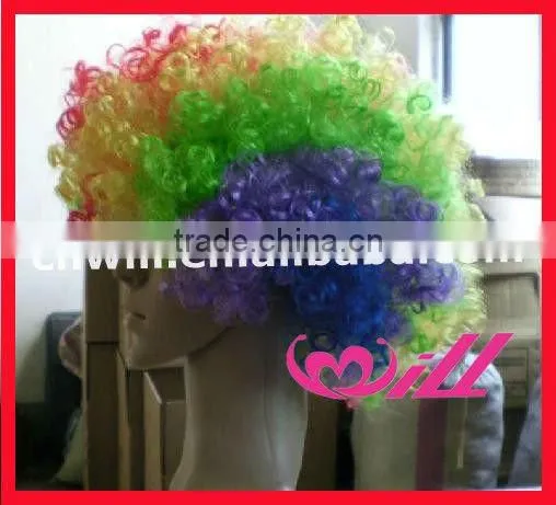 Pretty Afro Wigs Curly Hair Wigs Blue Synthetic Wigs Cheap Party Wig Synthetic Hair Wigs