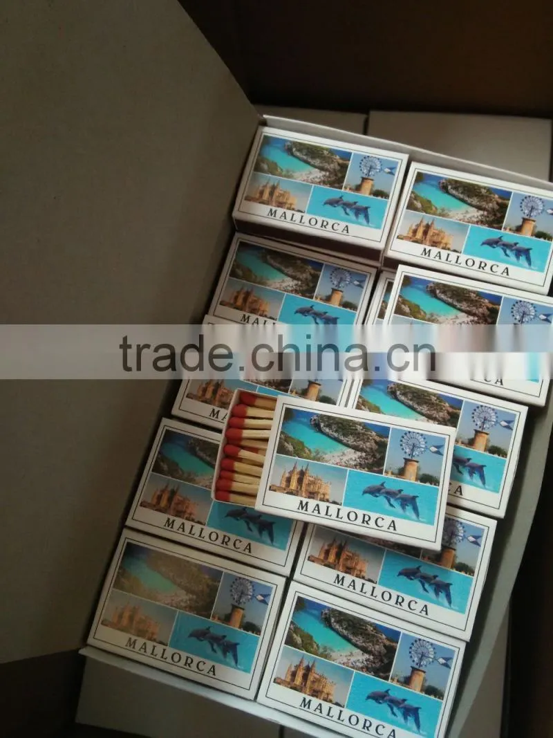 Boxed safety matches with beautiful logo printting and used as promotional gift