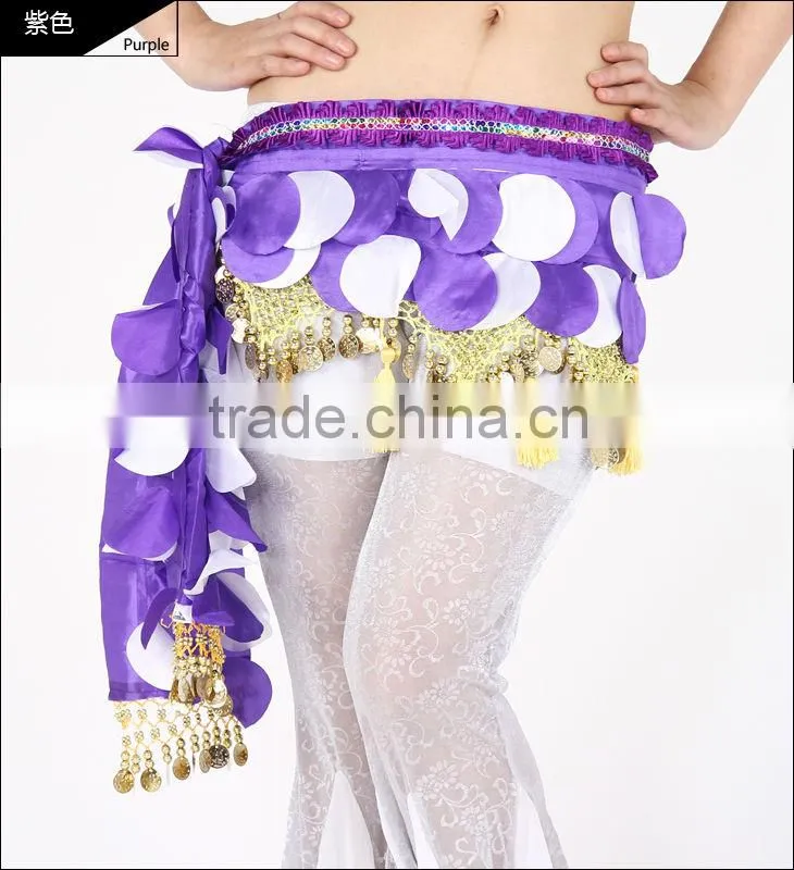 Wuchieal Nice Handmade Belly Dance Coin Belt Hip Scarf