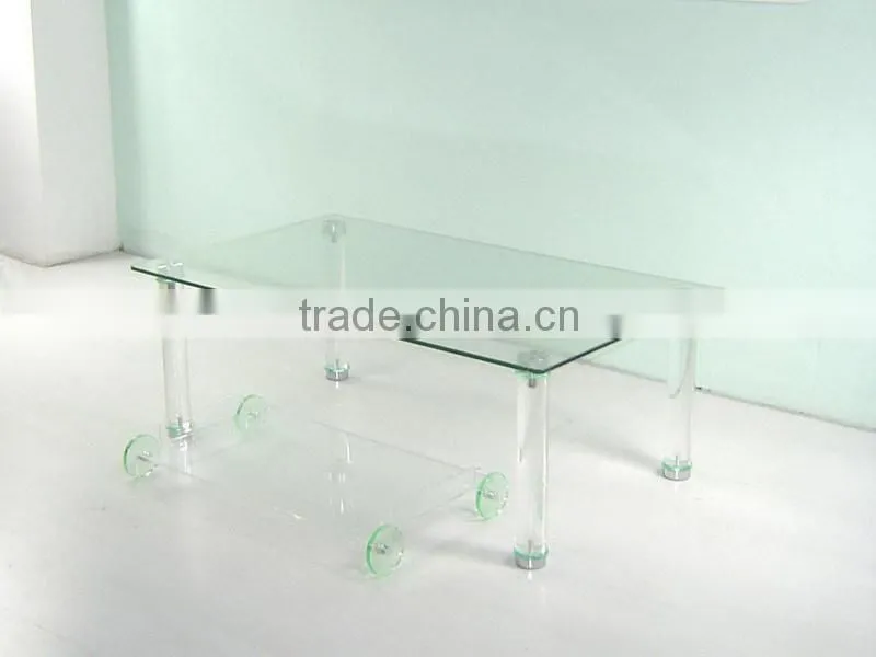 10mm thickness of toughened/ tempered glass dining table