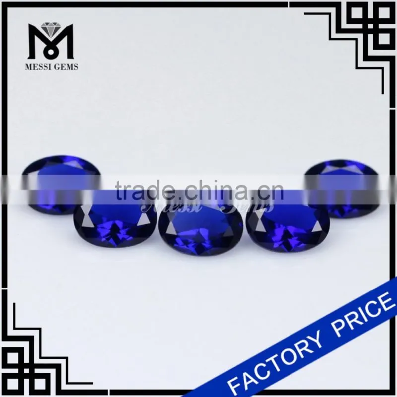 synthetic spinel rough spinel gemstone oval bule sapphire
