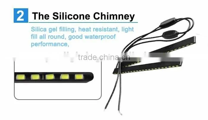 Latest flexible LED drl light permanent bright and flash daytime running light