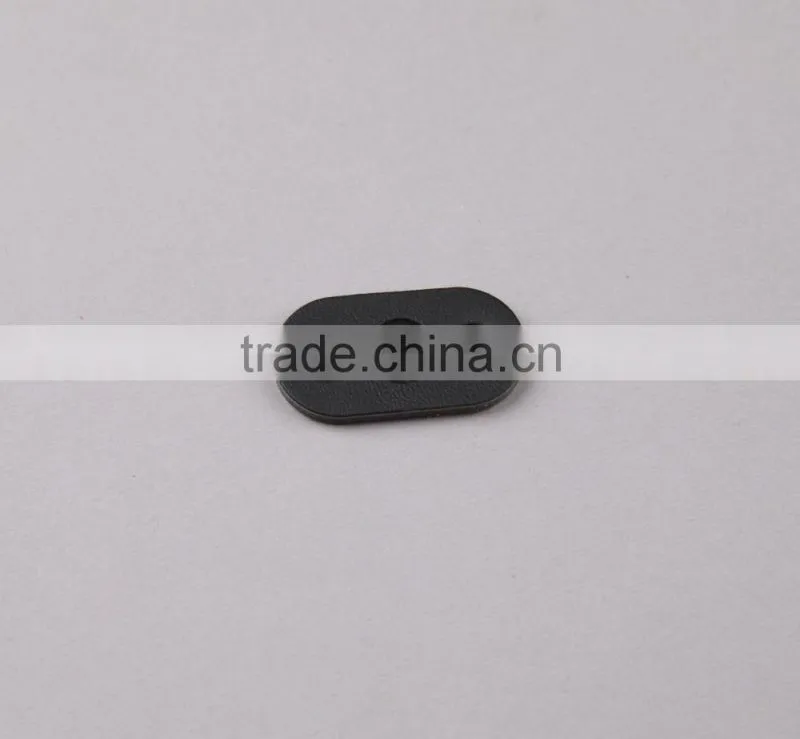 Color PU Leather Label with Custom Logo Backpack Pig Nose Leather Cord End Stoppers