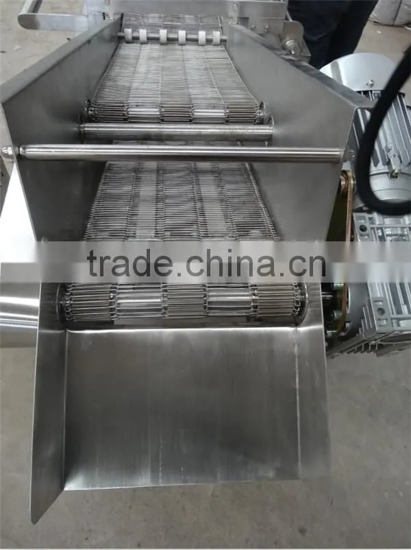 Fully automatic meat shape, batter and bread coated, frying shrimp and Squid Rings processing line