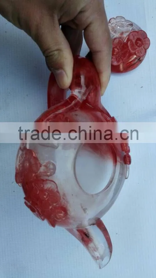 Decorative Handmade Smleting Stone Crystal Teapot Carving