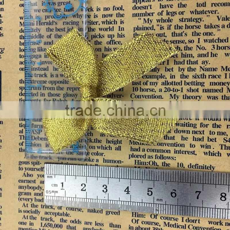 Wholesale Gold Metallic Ribbon Bows for Box Packaging Decoration