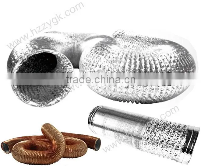 Fire Resistant Insulated Aluminum Foil Flexible Air Ventilation Duct / Flexible Heat Resistant Duct Hose