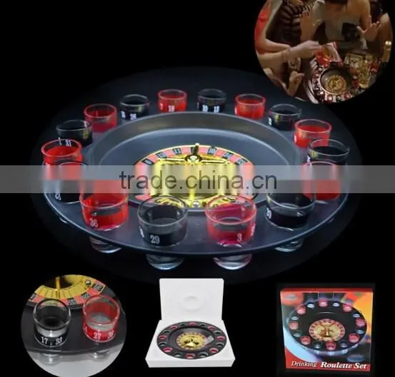 Shot glass roulette drinking game set , russian turntable wine set , holiday drinking game