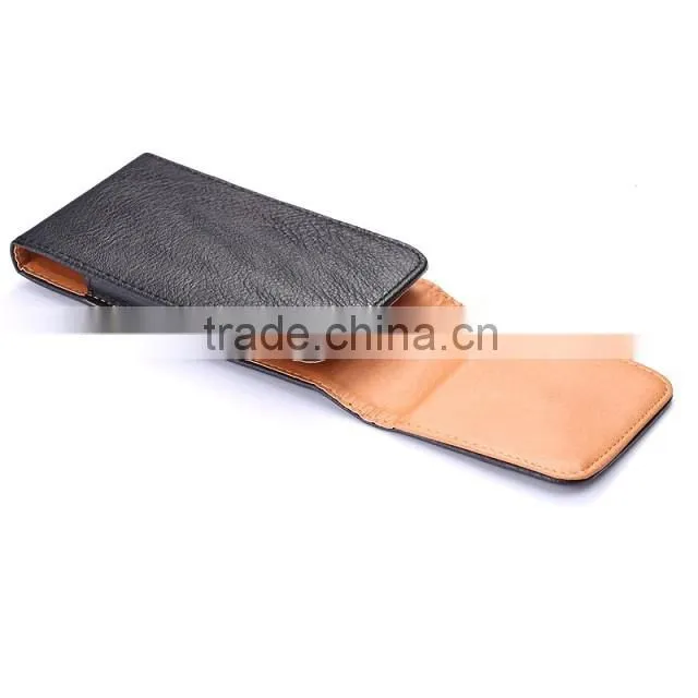 Black Leather Cover pouch Belt Clip Case for Samsung Galaxy S5 S6 I9082