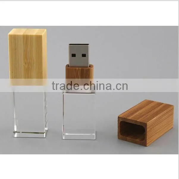 Wood crystal usb flash drive 1-64GB bulk 1gb customized usb