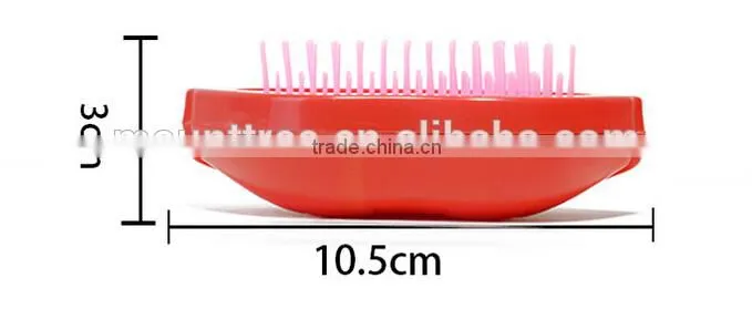 New Style Professional Lip Shape Customized Head Massage Styling Care Easy Carry Hair Comb With Mirrow