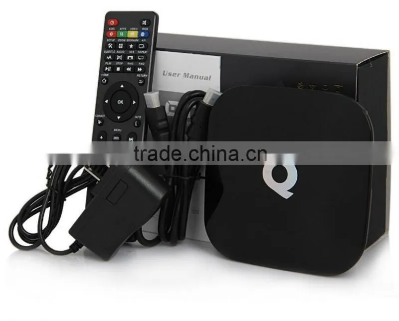Q Box Android 5.1 TV BOX Amlogic S905 64bits 2GB/16GB Gigabit LAN WiFi Bluetooth H.265 KODI 16.0 Smart TV Box