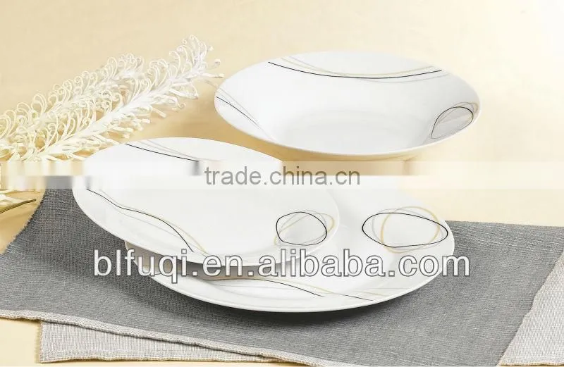 Elegance Porcelain Ceramic square dinner sets porcelain tableware dinnersets with nice flower crockery items dinnerware sets