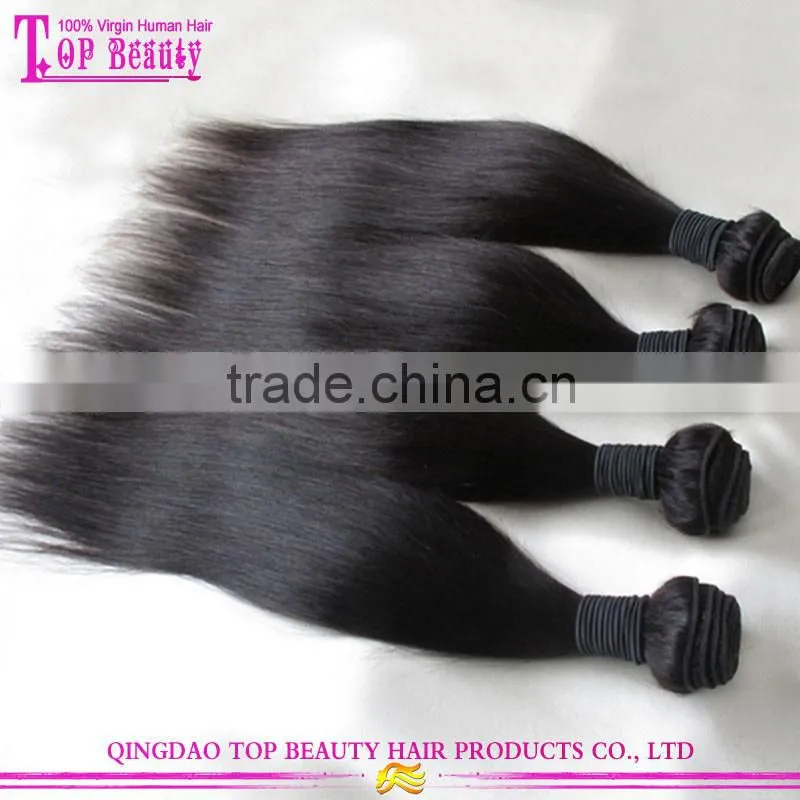 Wholesale silky straight long hair extension 100% remy virgin peruvian long hair