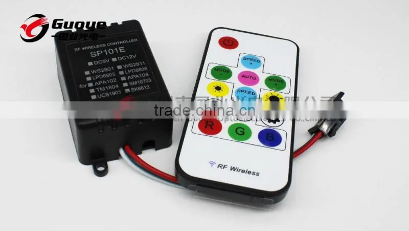 Programmable led strip controller for IC WS2811 WS2801 LPD6803 TM1804 flexible strip light with DC5V 12V 24V