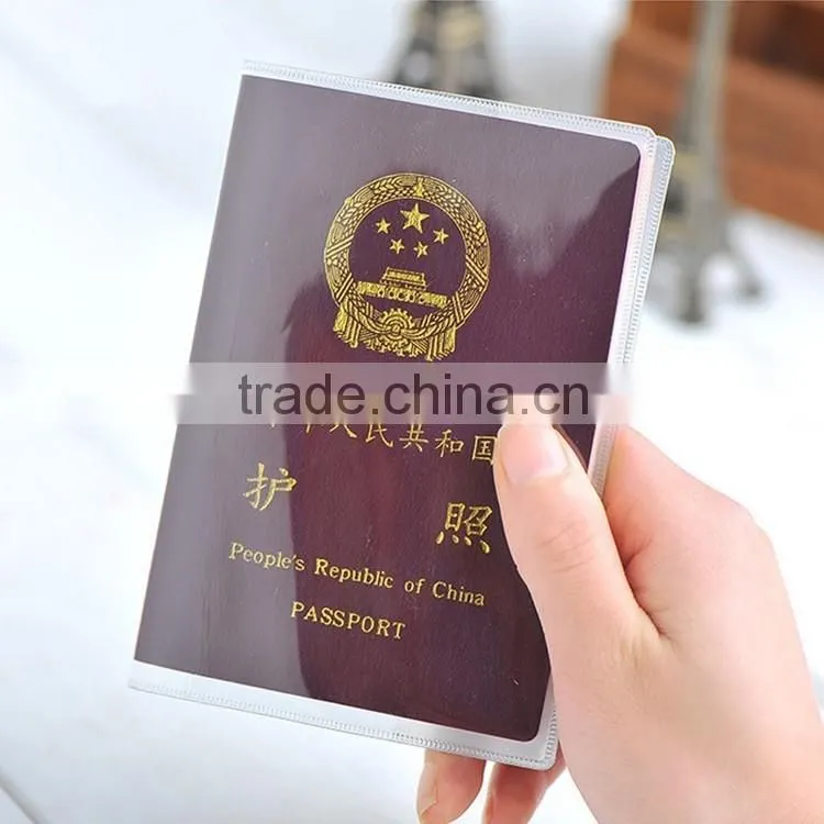 General custom logo printed pvc personalized passport holder